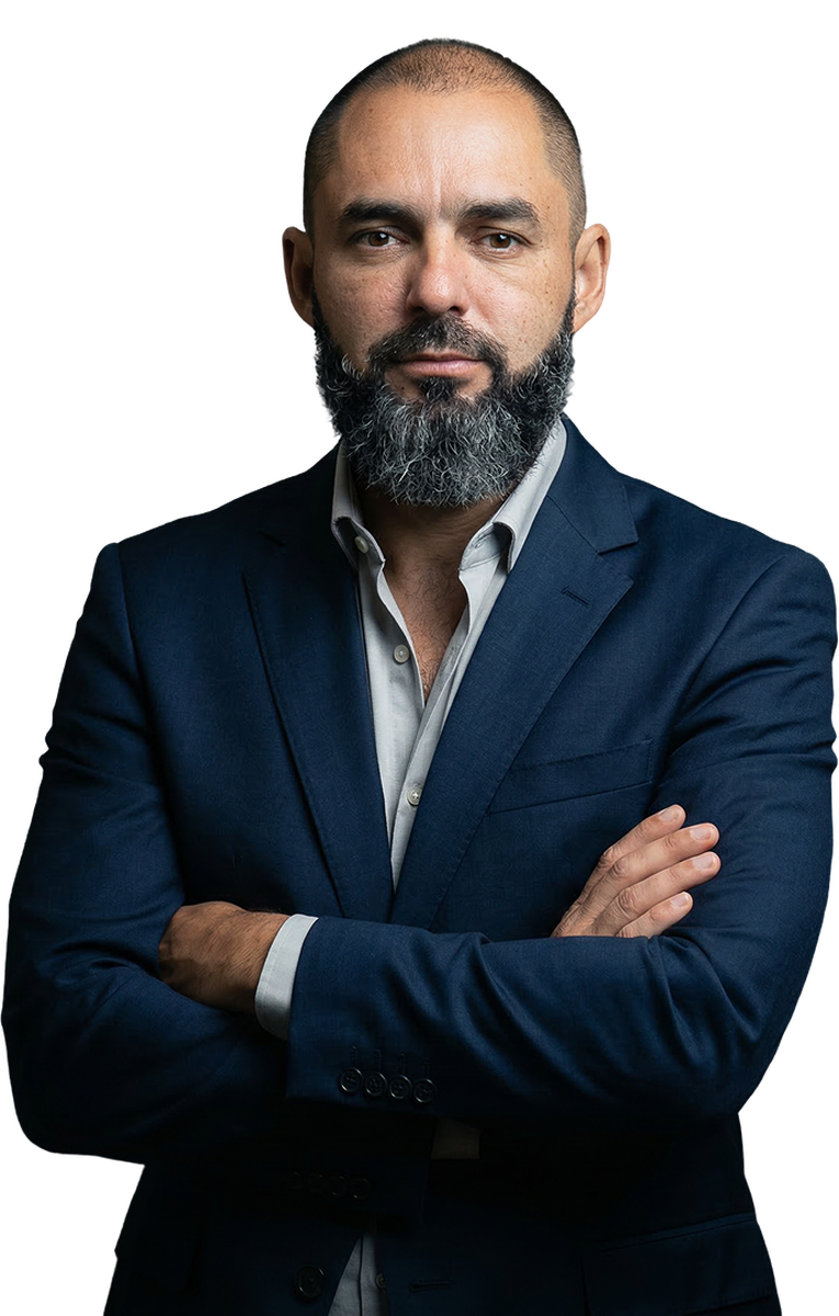 Retrato de Marcos Fiel, cofundador da IAM Treinamentos